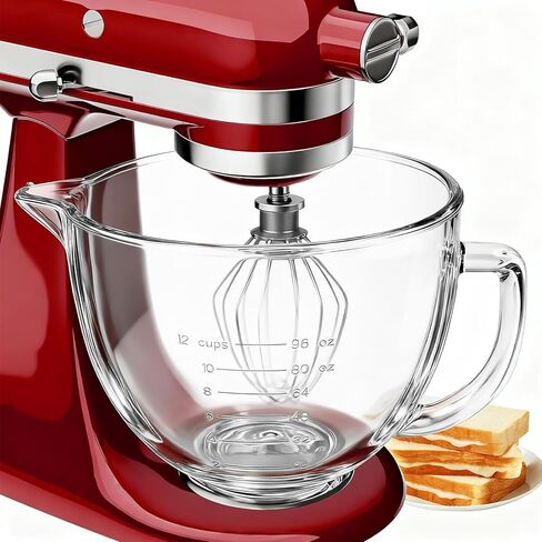Food-Grade Pouring Shield for KitchenAid 4.5-5QT Mixer Bowl (Stainless Steel, Glass, Ceramic) - Secure Fit Splash Guard for KitchenAid Tilt-Head Stand Mixers and Dishwasher Safe in Kuwait
