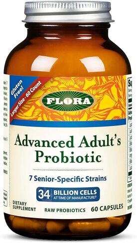 Flora - Advanced Adult's Blend Probiotic, Seven Senior-Specific Strains, Gluten Free, Raw Probiotic with 34 Billion Cells, 30 Capsules in Saudi Arabia