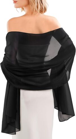 FURTALK Chiffon Shawl Wraps for Women Evening Dresses Soft Scarf Formal Wedding Bridal Scarves in Saudi Arabia