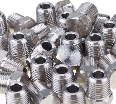 LTWFITTING Stainless Steel 316 Pipe Hex Head Plug Fittings 1/4-Inch Male NPT Air Fuel Water Boat (Pack of 10) in Saudi Arabia