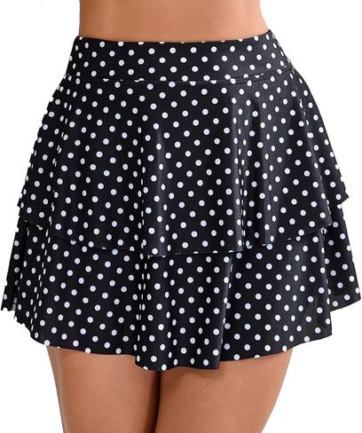 تنورة السباحة الكشكش عالية الخصر للسيدات مع قيعان ملابس السيطرة على السيطرة على البطن in Kuwait