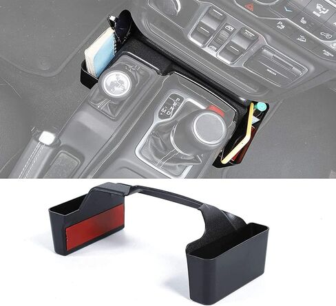 JWWY Gear Shift Storage Box Compatible with 2018-2025+ Jeep Wrangler JL JLU & Gladiator JT 4xe Center Consoles & Organizers Trunk for Jeep Wrangler JL Interior Accessories Fluff Fiber in Saudi Arabia