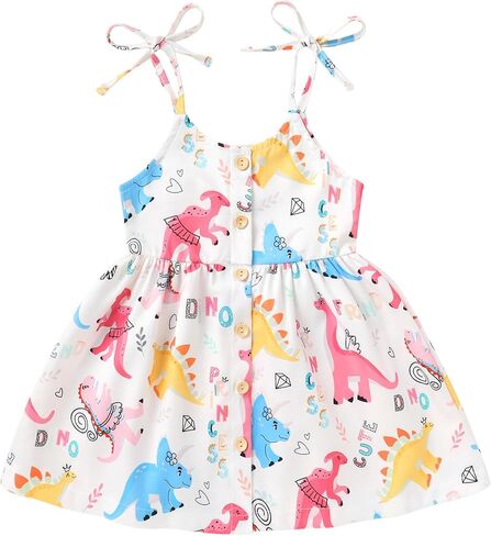 YOUNGER TREE 1-5T Toddler Kids Girls Summer Dress Sling Blue Floral Casual Dress Pattern Girls Party Dress Sleeveless in Saudi Arabia