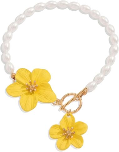 Flower Anklets for Women Trendy Flower Ankle Bracelet Boho Floral Anklet Summer Beach Anklets Jewelry for Women in Kuwait