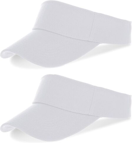 2 Pcs Women Men Visors Sports Sun Visor Hats Cotton Tennis Golf Visor Hat UV Protection Summer Beach Baseball Cap in Saudi Arabia
