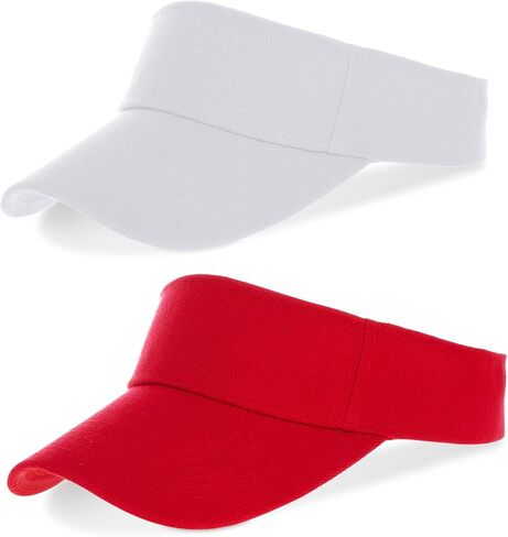 2 Pcs Women Men Visors Sports Sun Visor Hats Cotton Tennis Golf Visor Hat UV Protection Summer Beach Baseball Cap in Saudi Arabia