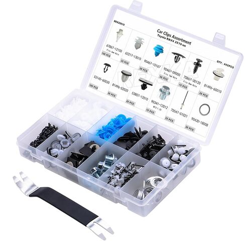 Rexka 316pcs Car Retainer Clips Fasteners Assortment-18 Most Popular Sizes Auto Push Pin Rivets for Toyota Lexus - Toyota Bumper Clips Fender Clips Door Clips in Saudi Arabia