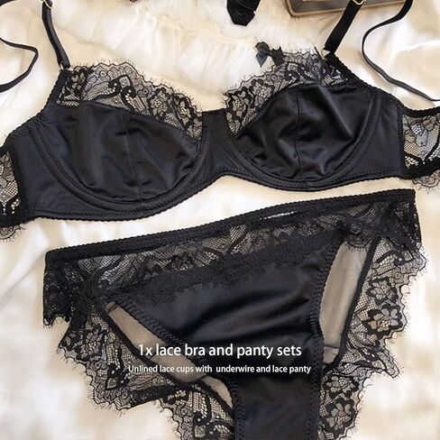 C'est Nickel Sexy Lingerie for Women Lace Mesh Match Match and Banty مجموعات ساتان صدرية وملابس داخلية من مجموعة الملابس الداخلية 2 قطعة in Kuwait