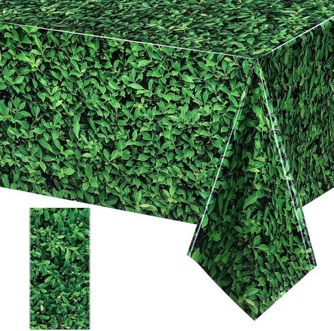 Tatuo 6 Pieces 9 X 4.5 Ft Green Leaves Photography Backdrop Grass Tablecloth in Saudi Arabia