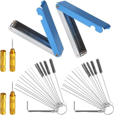 Carburetor Cleaning Kit, Torch Tip Cleaner Brush Set, Throttle Body Dirt Remove Cleaner for Chainsaw Gas Orifices Welding Motorcycle ATV Carburetor Jet Stove Nozzles Shower Heads in Kuwait