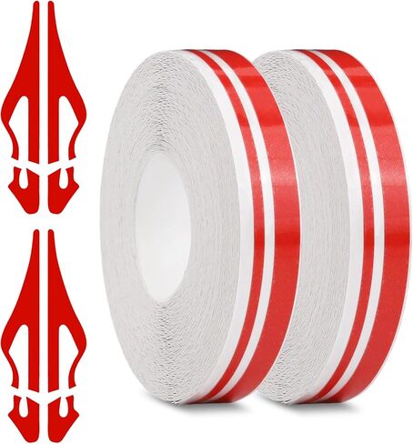 2 Rolls of Car Pinstripe Tapes, Silver Pinstripe Body Sticker, Vinyl Thin Car Stripe Pinstripe Tape, for Motorcycle, Car, Racing DIY Body Sticker Tape (Silver) in Saudi Arabia