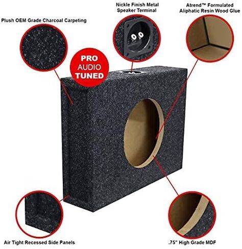 JL Audioy 10SME 10" Single Sealed / Shallow Mount Subwoofer Enclosure in Kuwait