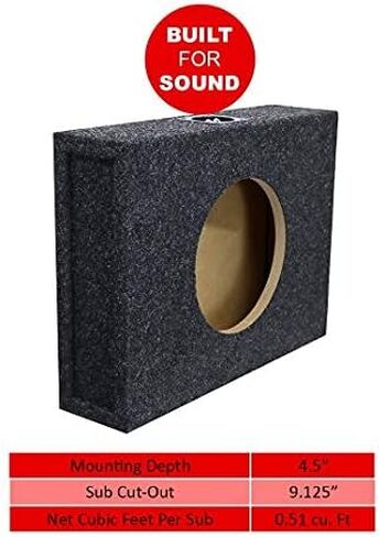 JL Audioy 10SME 10" Single Sealed / Shallow Mount Subwoofer Enclosure in Kuwait
