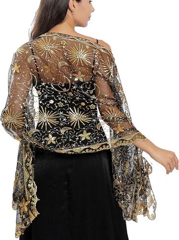 التفاف شال من الدانتيل ، شالات شفافة رسمية للنساء ، تستر ، لفات الفتيات والشالات in Kuwait