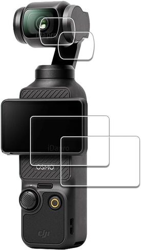 Screen & Lens Protector for DJI Osmo Pocket 2 / Pocket 1 Screen Protector [2+2 Pack] ， iDaPro Tempered Glass Easy Installation in Kuwait