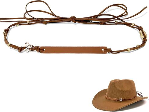 Cowboy Hat Bands for Men Women, Leather Hatbands Belt for Cowboy/Western/Fedora/Cowgirl Hats Multicolor in Saudi Arabia