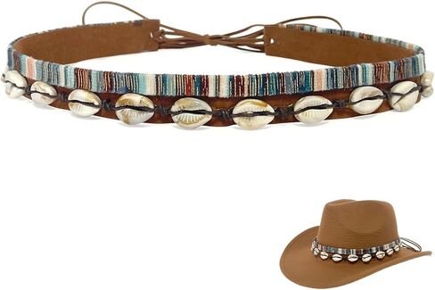 Cowboy Hat Bands for Men Women, Leather Hatbands Belt for Cowboy/Western/Fedora/Cowgirl Hats Multicolor in Saudi Arabia