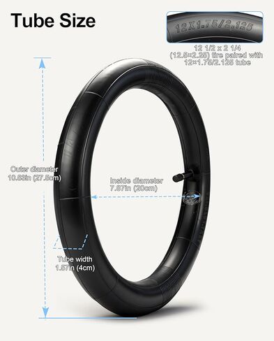 GYL (57-103) 12.5x2.25 Tire & Tube Set,12 1/2x2 1/4 Tire for Razor Pocket Electric Scooters Mod,Schwinn, GT, IZIP, eZip in Kuwait