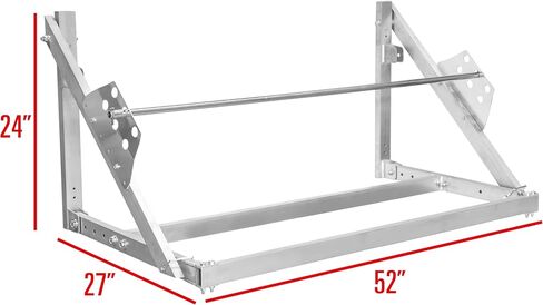 Extreme Max 5001.6461 Wall-Mount Aluminum Fold-Up Tire Rack for Race Trailer, Garage, Shop, Enclosed Trailer, Toy Hauler - 4', Black in Saudi Arabia