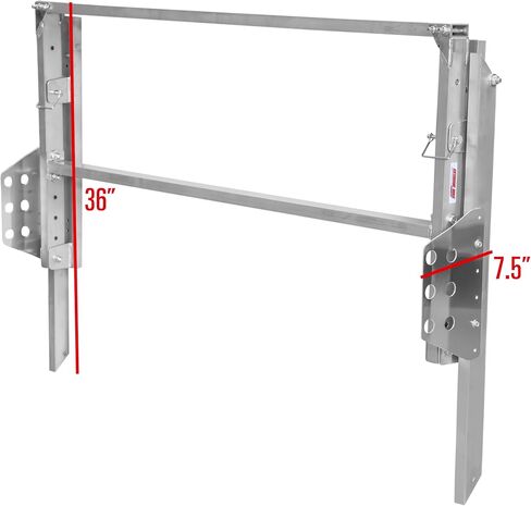 Extreme Max 5001.6461 Wall-Mount Aluminum Fold-Up Tire Rack for Race Trailer, Garage, Shop, Enclosed Trailer, Toy Hauler - 4', Black in Saudi Arabia