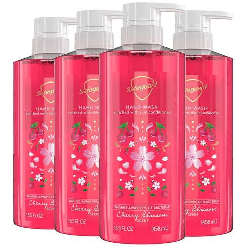 Safeguard Hydrating Liquid Hand Soap, Almond Scent, Made with Plant Based Cleansers, 15.5 oz (Pack of 4) in Kuwait