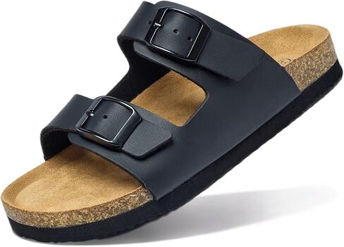 Kids Sandals,Boys&Girls Slides,Non-slip,Cork Slippers,Adjustable Straps for Indoor & Outdoor in Kuwait