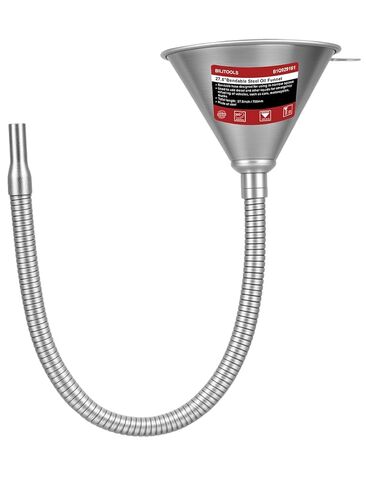 BILITOOLS 24.8" Metal Flexible Oil Funnel with Filter for Automotive Use Oil Fluids Change Long Bendable Spout Funnel in Saudi Arabia