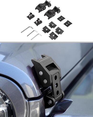 JWWY for Jeep Wrangler Hood Latches Clamp Aluminum Stainless Steel Hood Catch Fastene with Lock Kit Compatible with Jeep Wrangler JK/JKU 2007-2017, JL/JLU 2018-2025+&Gladiator JT 2020-2025+ 4xe Red A in Kuwait