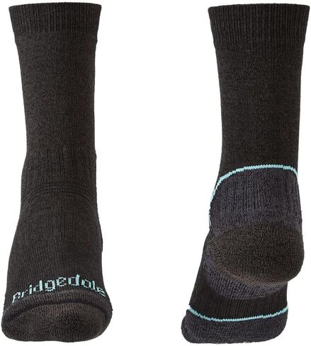 Bridgedale Lightweight Coolmax Performance Boot Socks, Womens, Graphite/Mint, Small in Kuwait