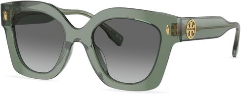 Tory Burch TY 7201U 198887 Black/Ivory Plastic Irregular Sunglasses Grey Lens in Kuwait