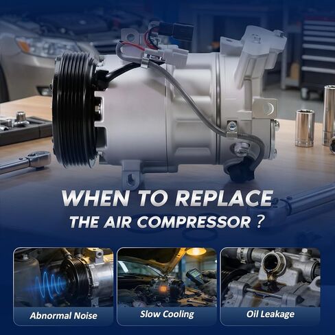 Automotive Air Conditioning Compressor Compatible with 2013 2014 2015 2016 2017 2018 2019 Nissan Sentra 1.8L, 2014 2015 Tsuru 1.6L, 13 14 15 16 17 AC Compressor 926003SH0A 926003SH1A CO 4940 in Kuwait