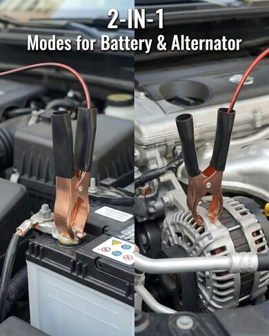 اختبار بطارية السيارات Autder واختبار المولد 12V/24V مع شاشة LCD ومؤشر مقياس الجهد بطارية السيارات لسيارات الدراجات النارية in Kuwait