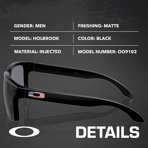 Oakley OO9102 Holbrook Matte Black Frame-Gray Lens ، Non-Paned Square Shople Grasships with Awolear Kit Bundle in Saudi Arabia