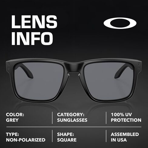 Oakley OO9102 Holbrook Matte Black Frame-Gray Lens ، Non-Paned Square Shople Grasships with Awolear Kit Bundle in Saudi Arabia