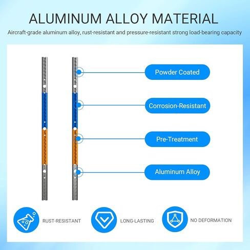 5.82FT Side Trail Rail System Compatible with 19-25 Chevy Silverado Truck Bed Rail System GMC Sierra 1500 Tie Down Rail Replacement for 2019-2025 Chevy Silverado Accessories (Side Trail Rail) in Kuwait