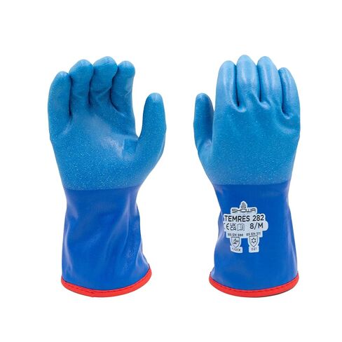 Showa Best 282 Atlas TEMRES Insulated Gloves, Waterproof/Breathable TEMRES Technology, Oil Resistant Rough Textured Coating, Acrylic Insulation, XL (1 Pair) in Kuwait