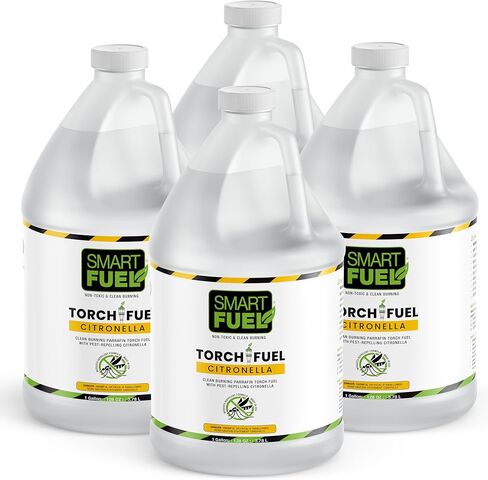 الوقود الذكي للوقود الذكي للوقود - حرق نظيف ، صيغة قابلة للتحلل مع وقت حرق ممتد ، مثالي لمصباح الزيت ، مشاعل تيكي للتجمعات الخارجية - 1 ربع ، حزمة من 1 in Kuwait