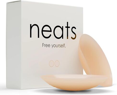 NEATS Nipple Covers for Women, Reusable & Hypoallergenic Non-Adhesive Silicone Pasties (Champagne, 3.2 inch) in Kuwait