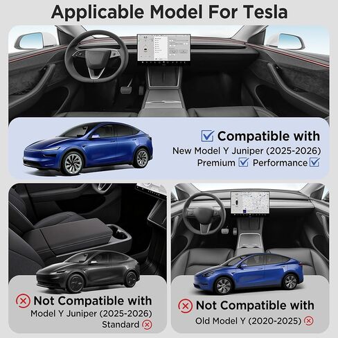 2025 Upgrade Center Console Organizer Tray for Tesla Model Y Accessories 2024-2020/For Tesla Model 3 Accessories 2023-2021 [Slide Smoothly/US Patent] Cup Holder Matte Black in Kuwait