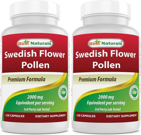 Best Naturals Swedish Flower Pollen 2000 mg Equivalent Per Serving- 120 Capsules in Kuwait