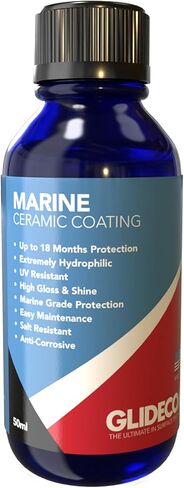 Glidecoat Marine Ceramic Coating (250ml)-Nano Ceramic Coating for Boats, Cars-Better Than Car Wax Polish and More Durable than Regular Ceramic Coating for Cars - Extremely Durable Coating (250mL) in Saudi Arabia