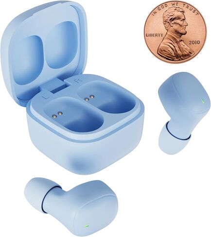 Coby Mini True Wireless Earbuds | Compact Lightweight in-Ear Headphones w/Case | World’s Smallest Wireless Ear Buds w/Built-in Mic | Wireless Headphones, Bluetooth Headphones w/ 12-HR Play (Pink) in Kuwait