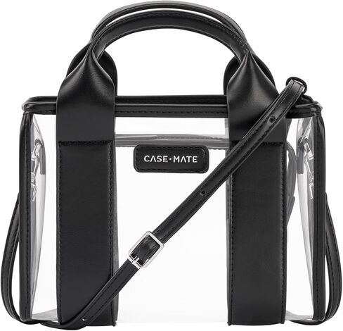 Case-Mate Soap Bubble Micro Tote Bag for Women - Iridescent Mini Purse with Jacquard Crossbody Strap - Small Handbag - Water-Resistant Clear Tote Bag for Keys, Phone, Wallet and Sunglasses in Kuwait