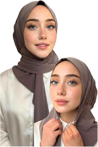 وشاح الحجاب الفوري للنساء-ناعم ، بدون حديد ، بدون دبابيس ، حجاب جاهز للارتساب- in Saudi Arabia