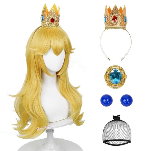 شعر مستعار بني طويل براون للنساء للبنات هالوين زي تأثيري مع الانفجارات + غطاء شعر مستعار in Kuwait