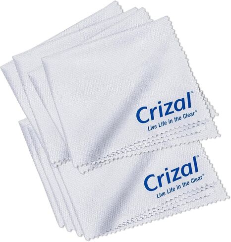 Crizall Microfiber Cleaning Cloth for Glasses, 4 Pack | The Best Microfiber Cleaning Clothes for Crizall Anti Reflective Coated Lenses and Eyeglasses Lenses in Saudi Arabia