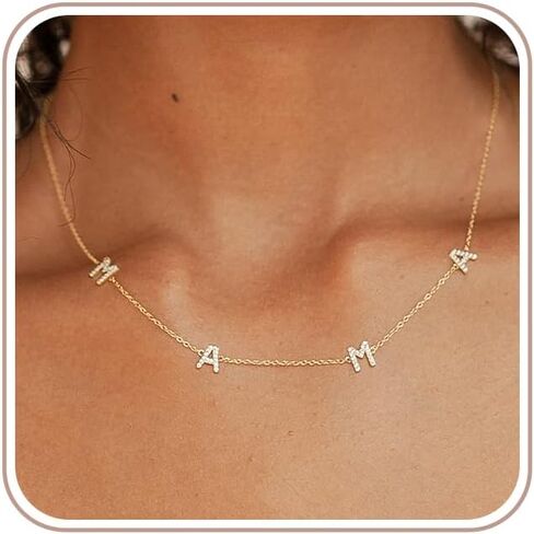 Mama Necklaces for Women, Mother's Day Gifts for Mom, 14K Gold Plated Dainty Necklace Non Tarnish Jewelry, Gifts for New Mom in Kuwait