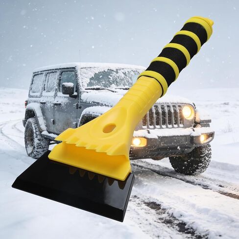 12.4" Ice Scraper for Car Windshield Snow Frost Ice Removal Tool Snow Scraper with Foam Handle for Cars Trucks Window in Kuwait