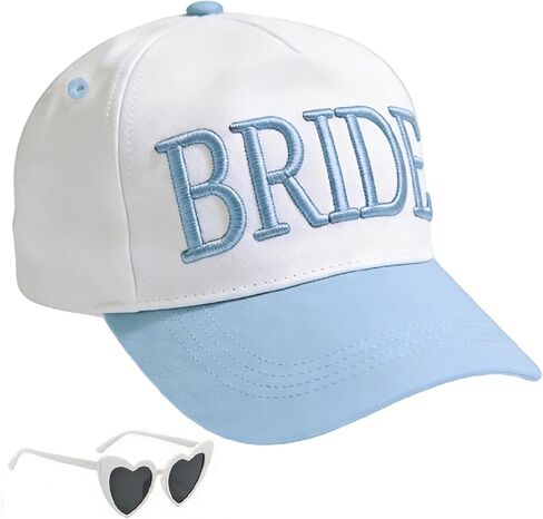 Bride Trucker Hat Baseball Cap Bride Accessories for Bachelorette Party Bridal Hat Headwear Bach Party Decorations Wedding Blue in Kuwait