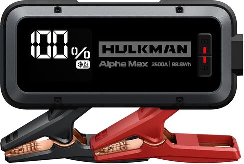 HULKMAN Alpha100 Jump Starter 4000 Amp 32000mAh Car Starter with -40 ℉ Start Tech PD 65W Lithium Portable Car Battery Booster Pack لما يصل إلى 10 لتر من الغاز ومحركات الديزل 10 لتر in Kuwait